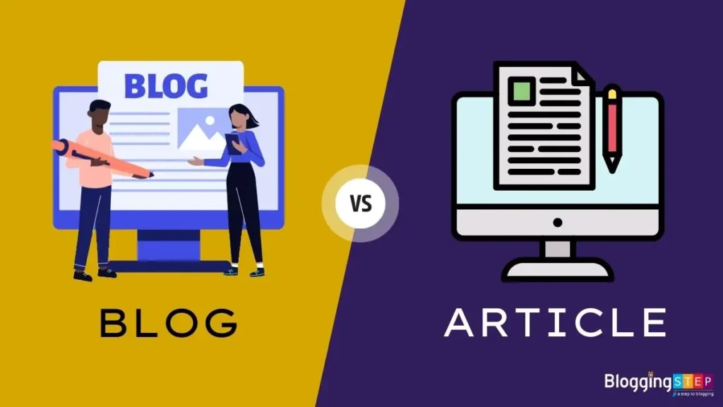 difference between article and blog